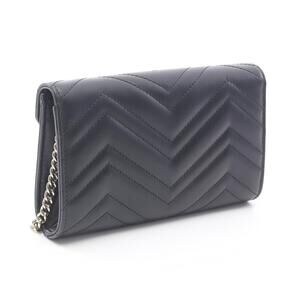 Gucci Black Bag Marmont Leather Shoulder GG